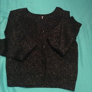 Girl Black Sparkly Sweater